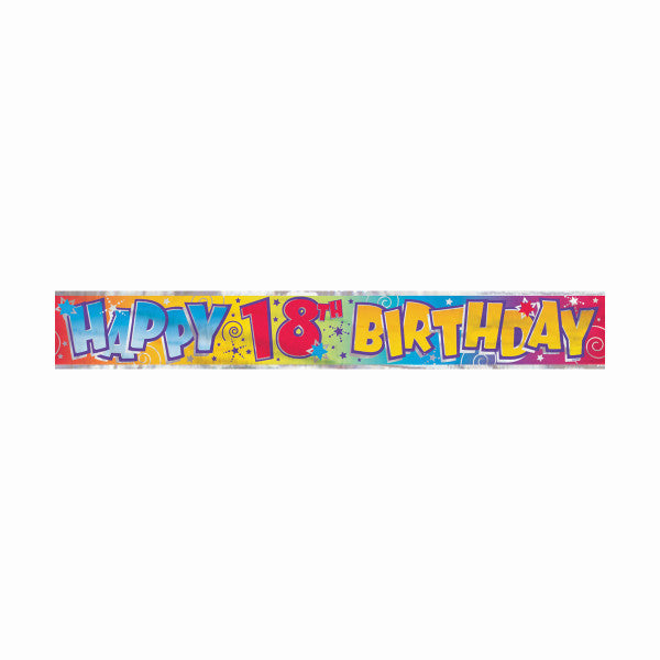 12ft Foil Age 18 Birthday Banner