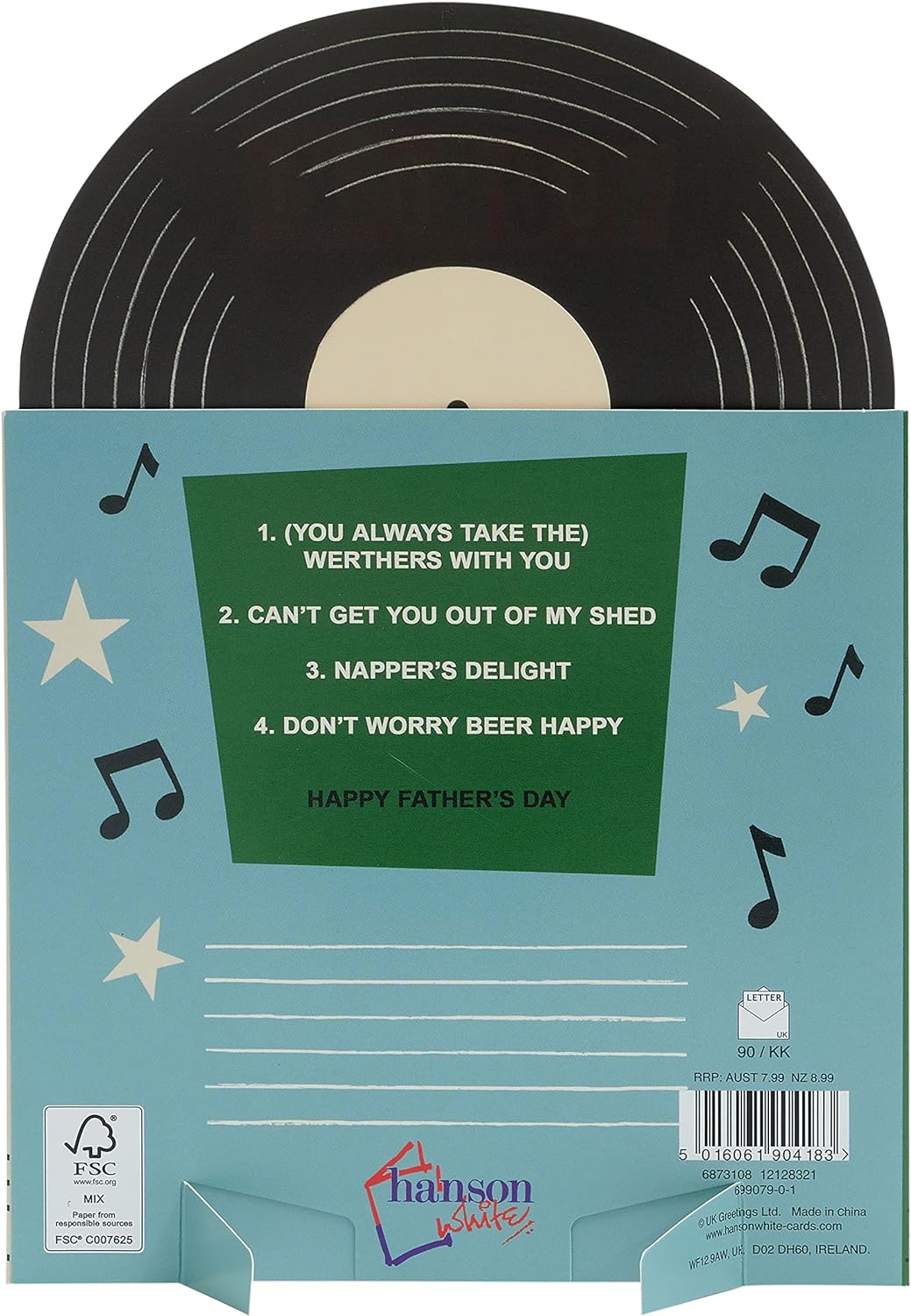 Pop-Up Record Design for Grandad Father's Day Card