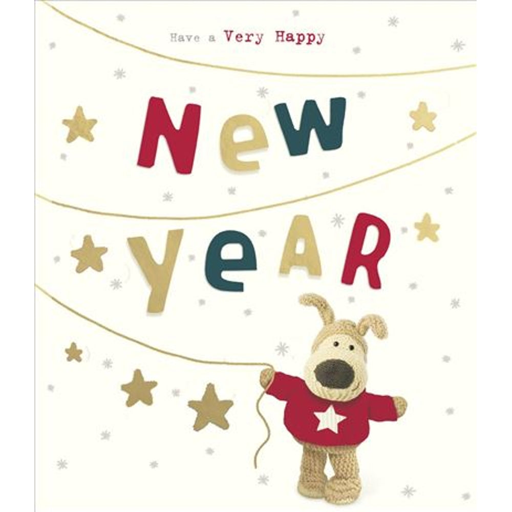 Boofle with Bunting New Year Card