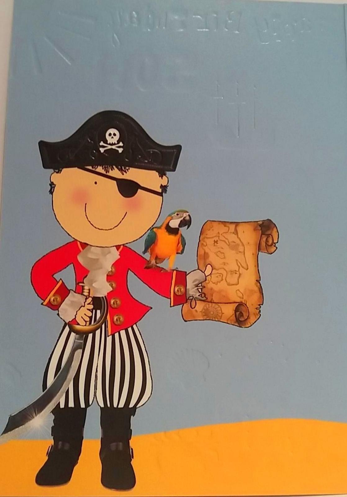 Happy Birthday Son Boy Pirate Treasure Birthday Greeting Card