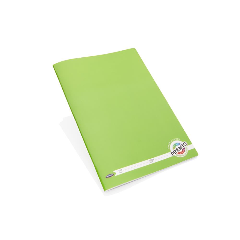 A4 120 Pages Caterpillar Green Durable Cover Manuscript Book by Premto