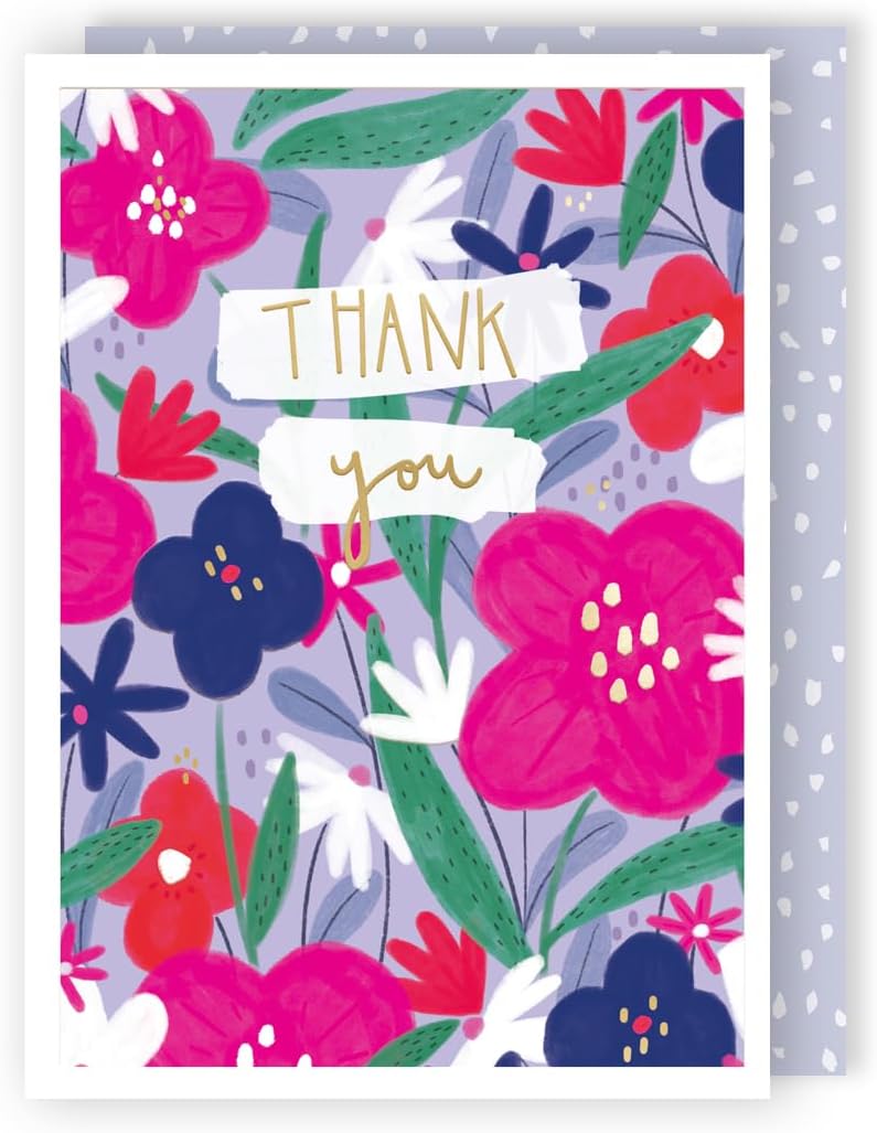 Pretty Petals! Contemporary Thank You Blank Card