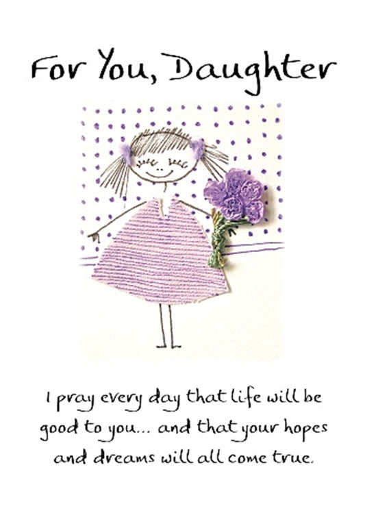 For You Daughter Heartfelt Sentimental Verses Keepsake Greeting Card