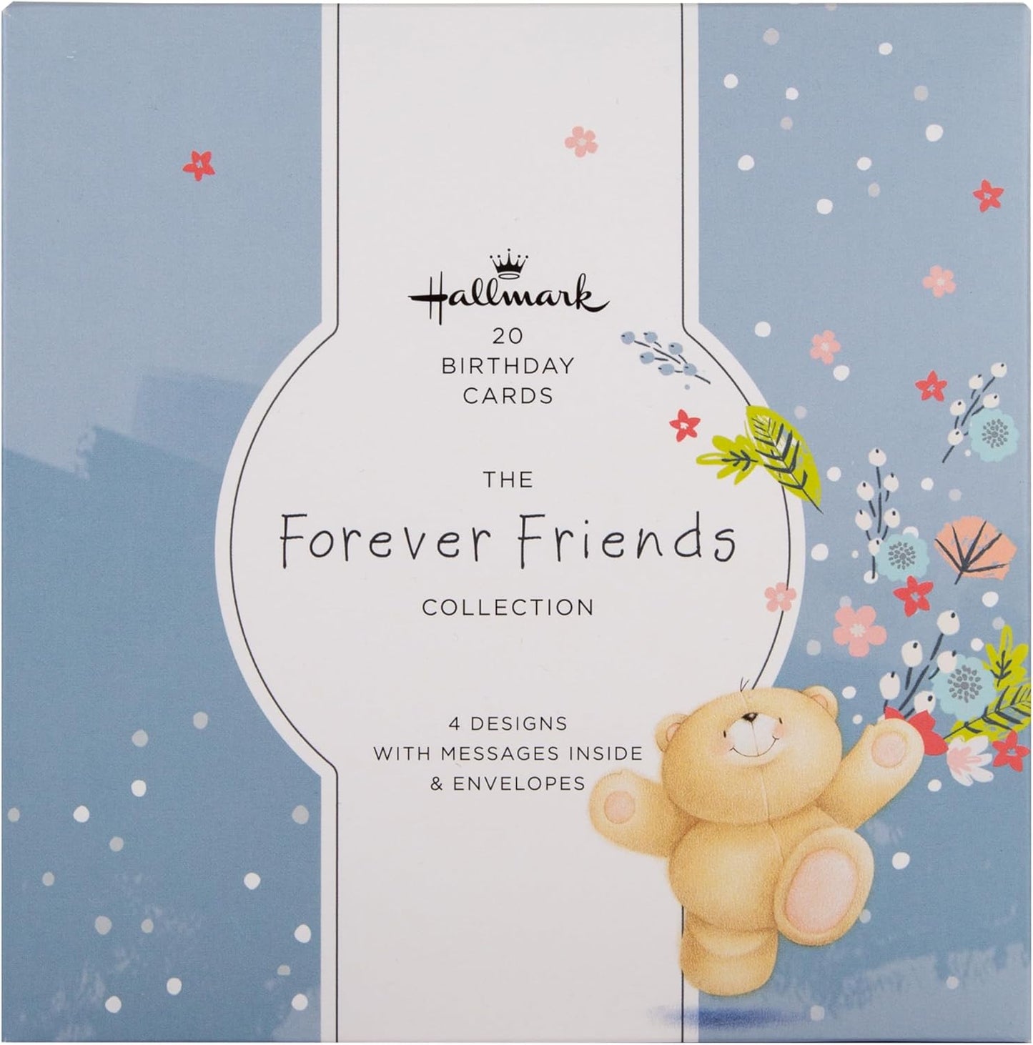 Multipack of 20 in 4 Forever Friends Designs Birthday Cards