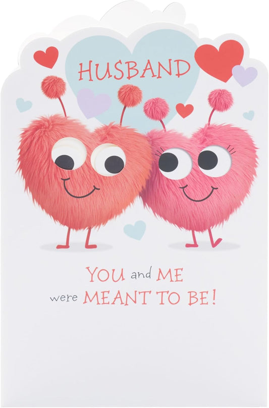 Fluffy Hearts Design Husband Valentine's Day Card