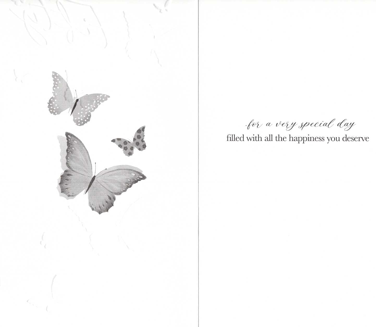 Embellished Butterflies 50th Birthday Card