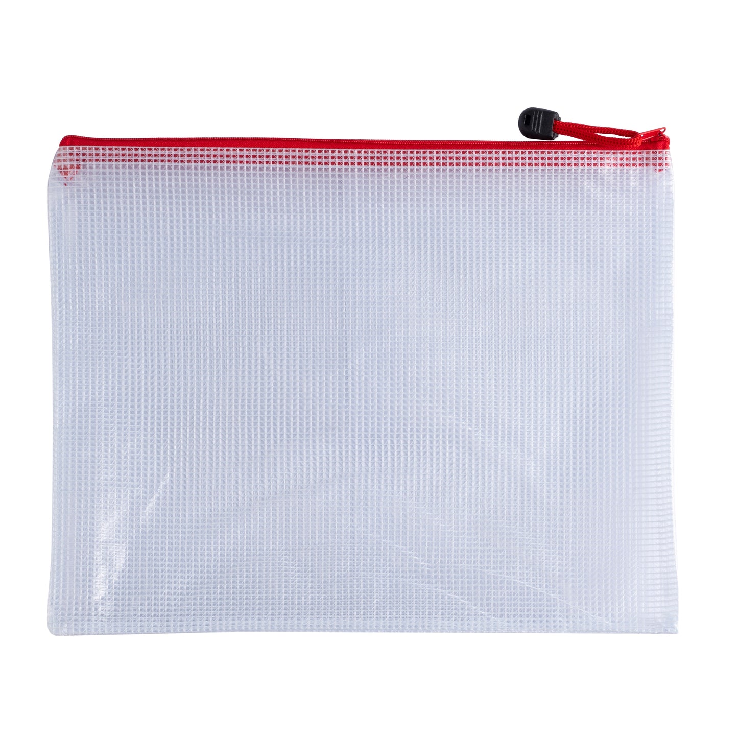 Pack of 12 A5 Red PVC Mesh Zip Bags