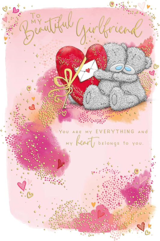 Bears Sat With Heart Girlfriend Valentine's Day Card