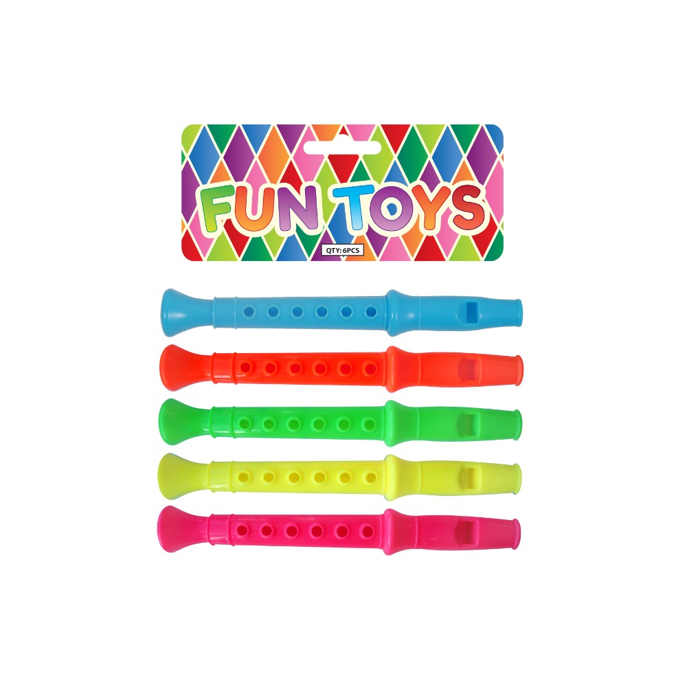 Colourful Flutes (Pack of 6)