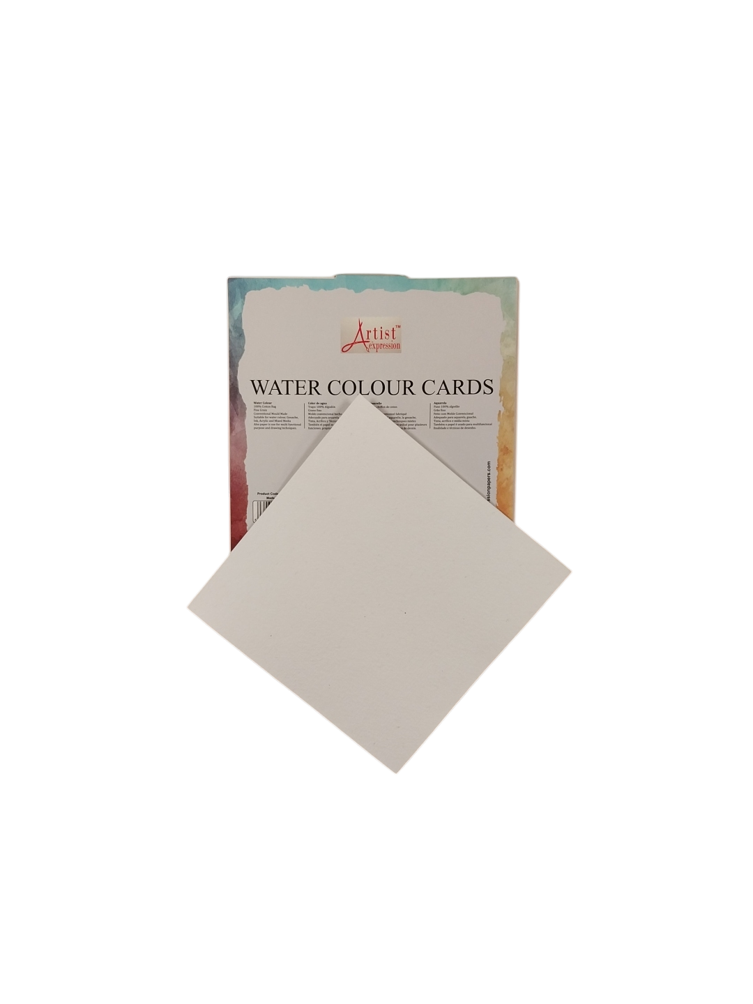 Water Colour Cards Folder 10 Sheets 12 x 12cm