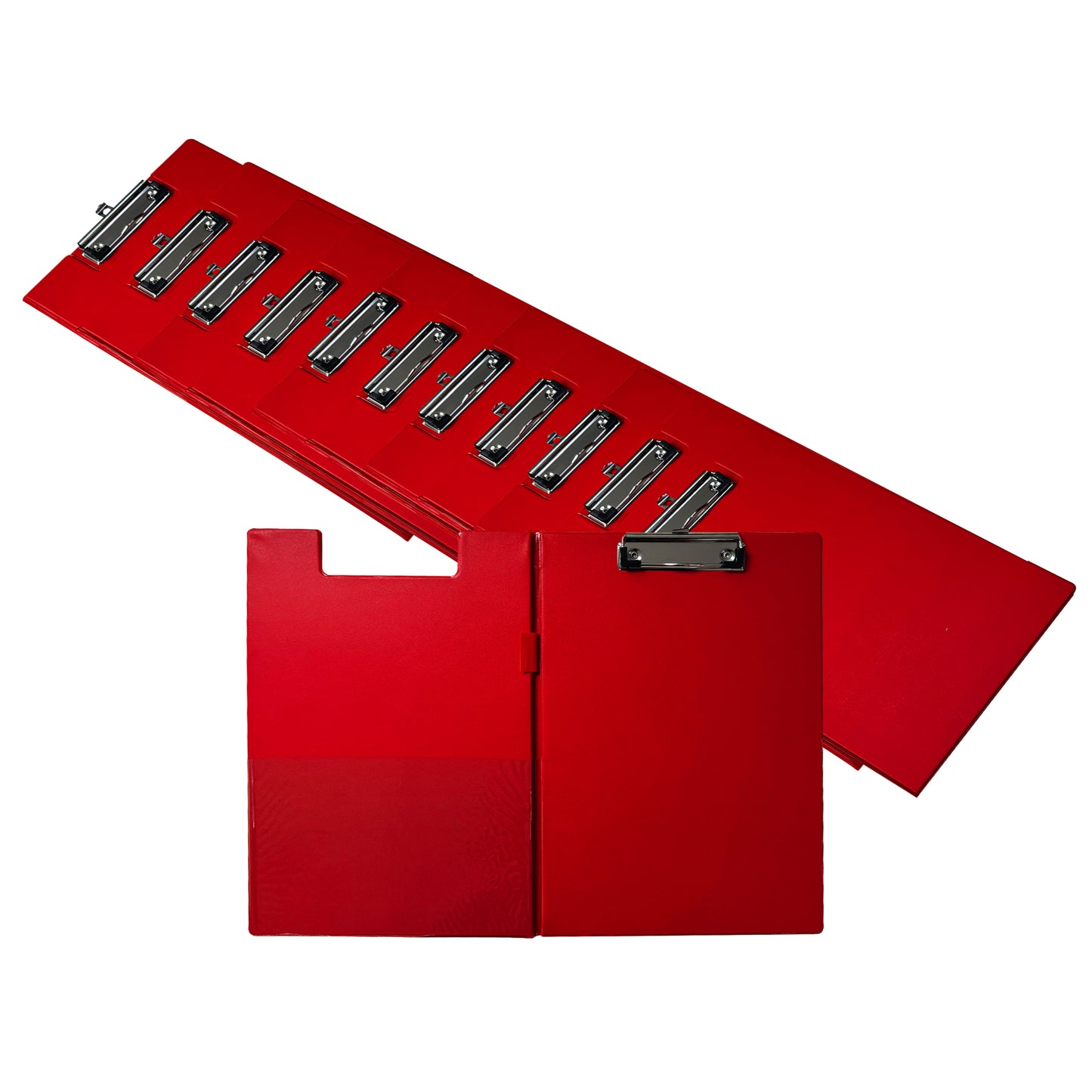 Pack of 12 A4 Red Foldover Clipboards