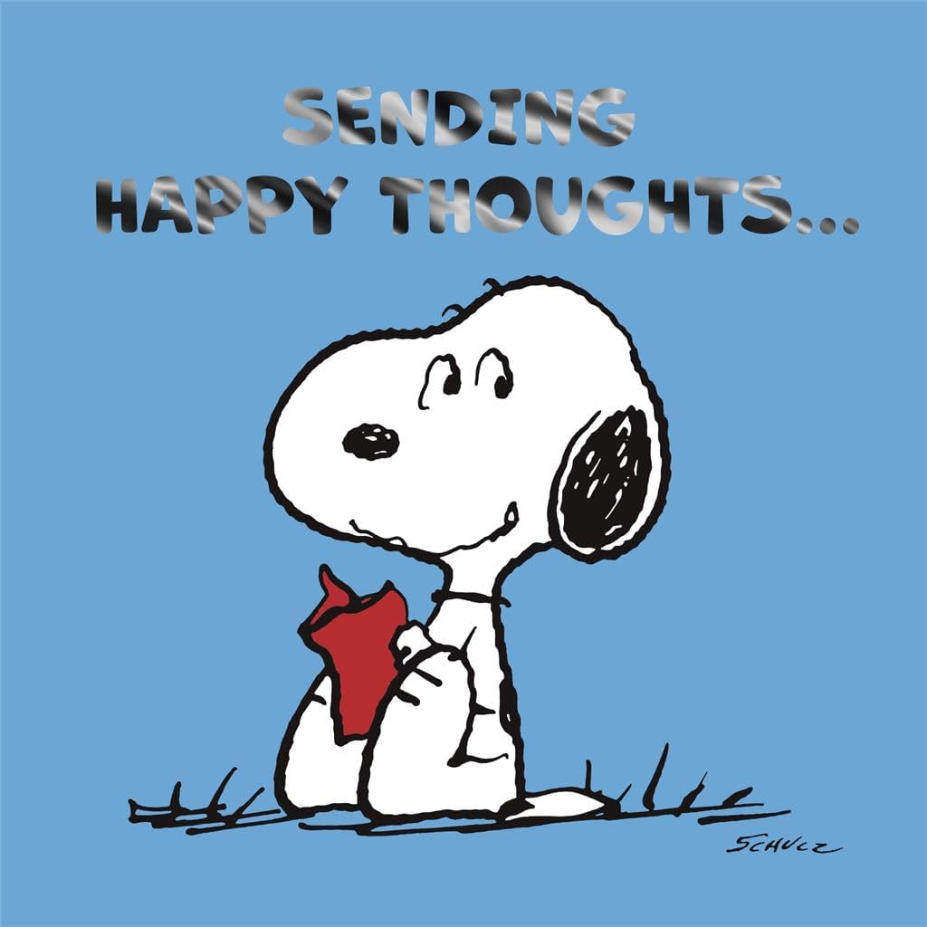 Peanuts Snoopy Sending Happy Thoughts... General Birthday Card