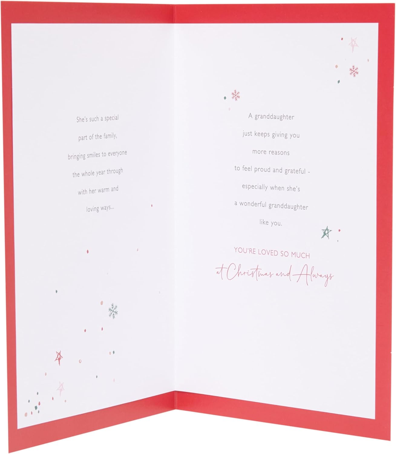 Special Design Granddaughter Christmas Card