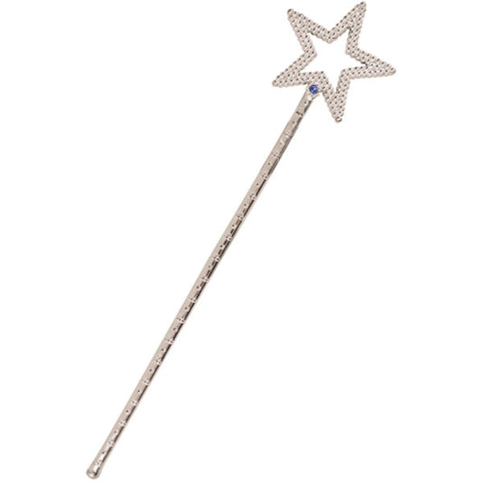 35cm Silver Star Wand Fancy Dress Accessory