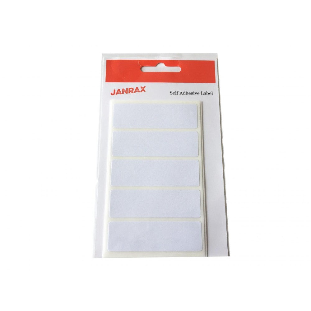 Pack of 350 White 19x63mm Rectangular Labels - Adhesive Stickers