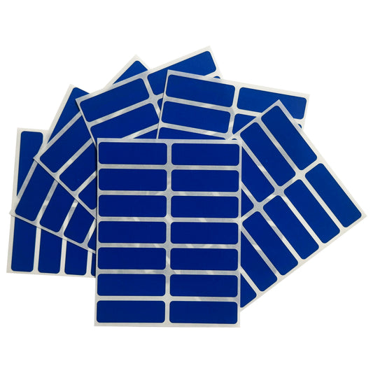 Pack of 490 Blue 12x38mm Rectangular Labels - Adhesive Stickers