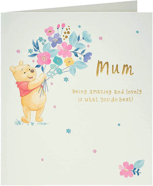 Winnie The Pooh Card Cute Disney Mum Birthday Card