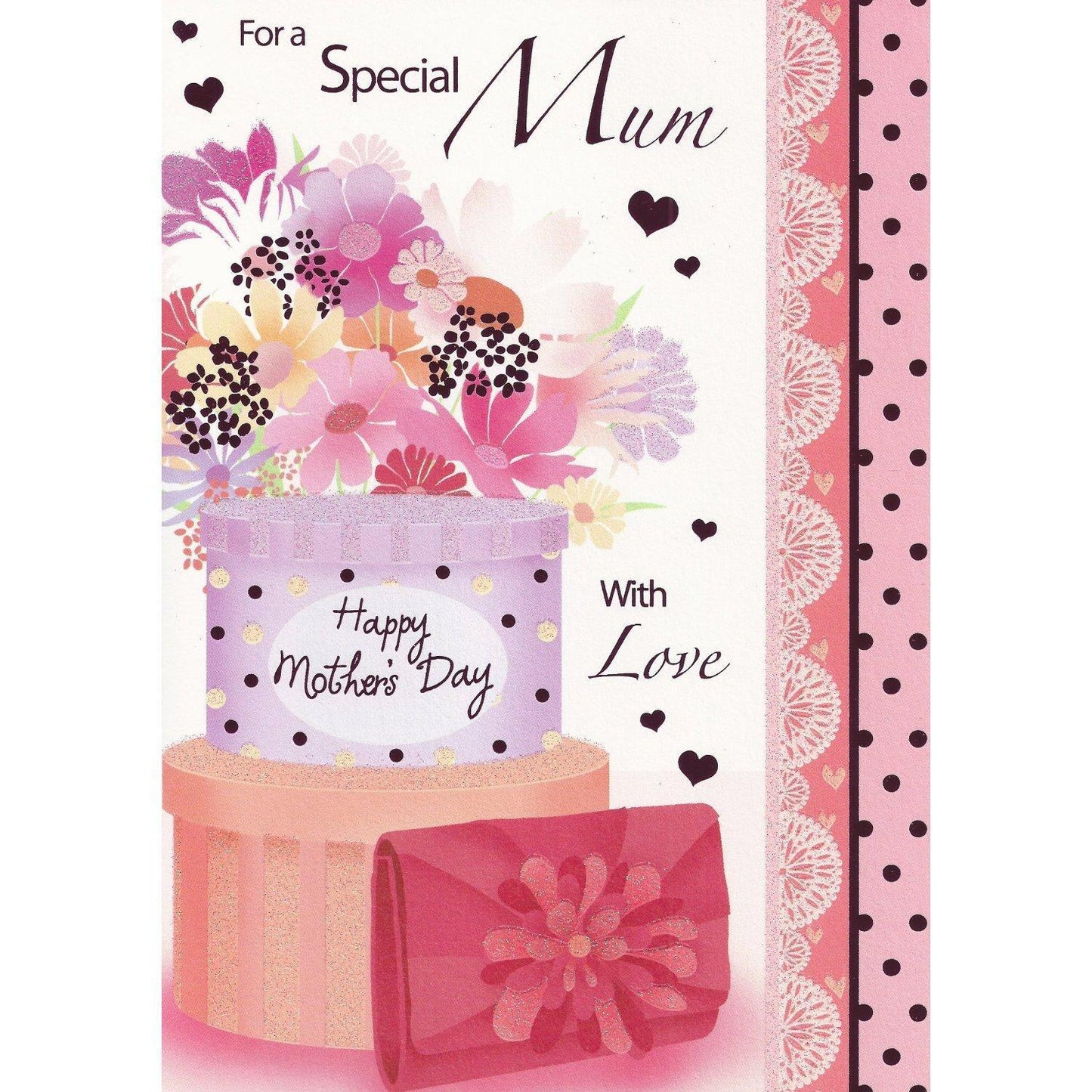 For A Special Mum Gift Boxes & Floral Happy Mother's Day Greeting Card