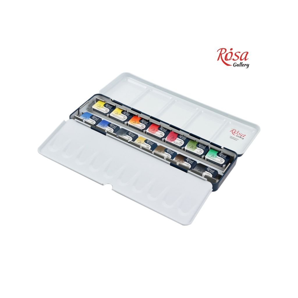 Pack of 14 Classic Assorted Watercolours Paints by Rosa Gallery