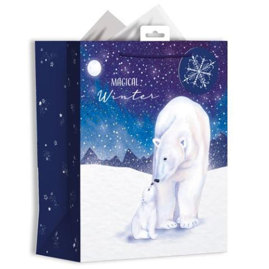 Polar Bear Design Large Christmas Gift Bag