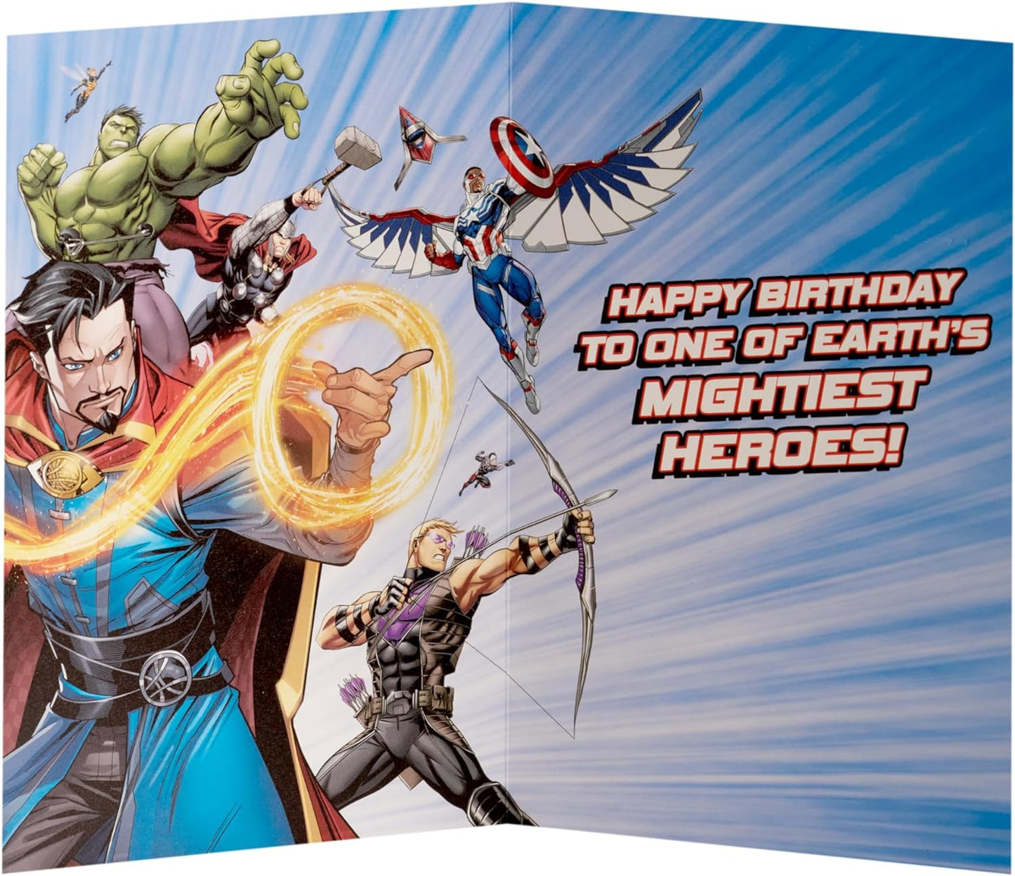 Marvel The Avengers Red & Split Design Son Birthday Card