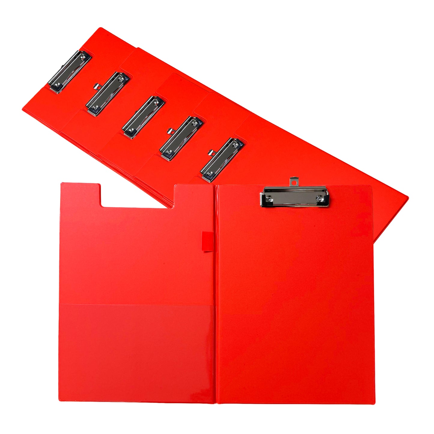 Pack of 6 A4 Neon Orange Foldover Clipboards