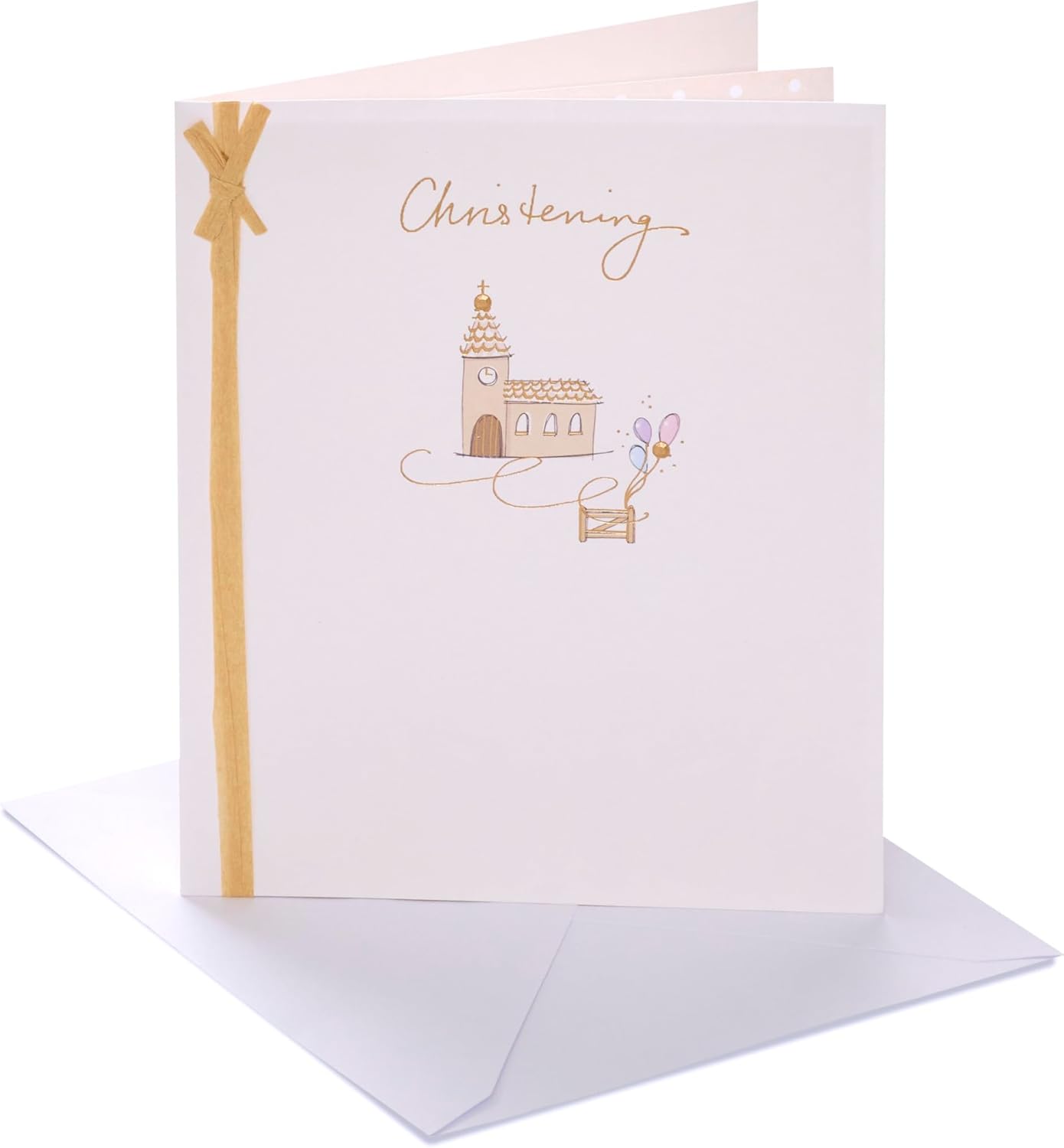 Little Church Design Christening Card