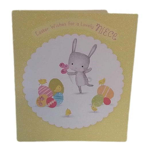 For A Lovely Niece Glitter Finished Easter Card