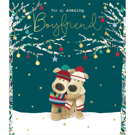 Boofles in Muffler Boyfriend Christmas Card