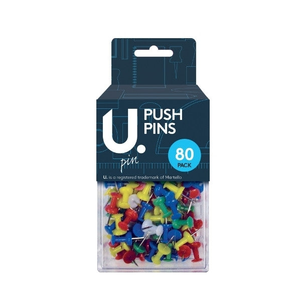 Pack of 80 Push Pins