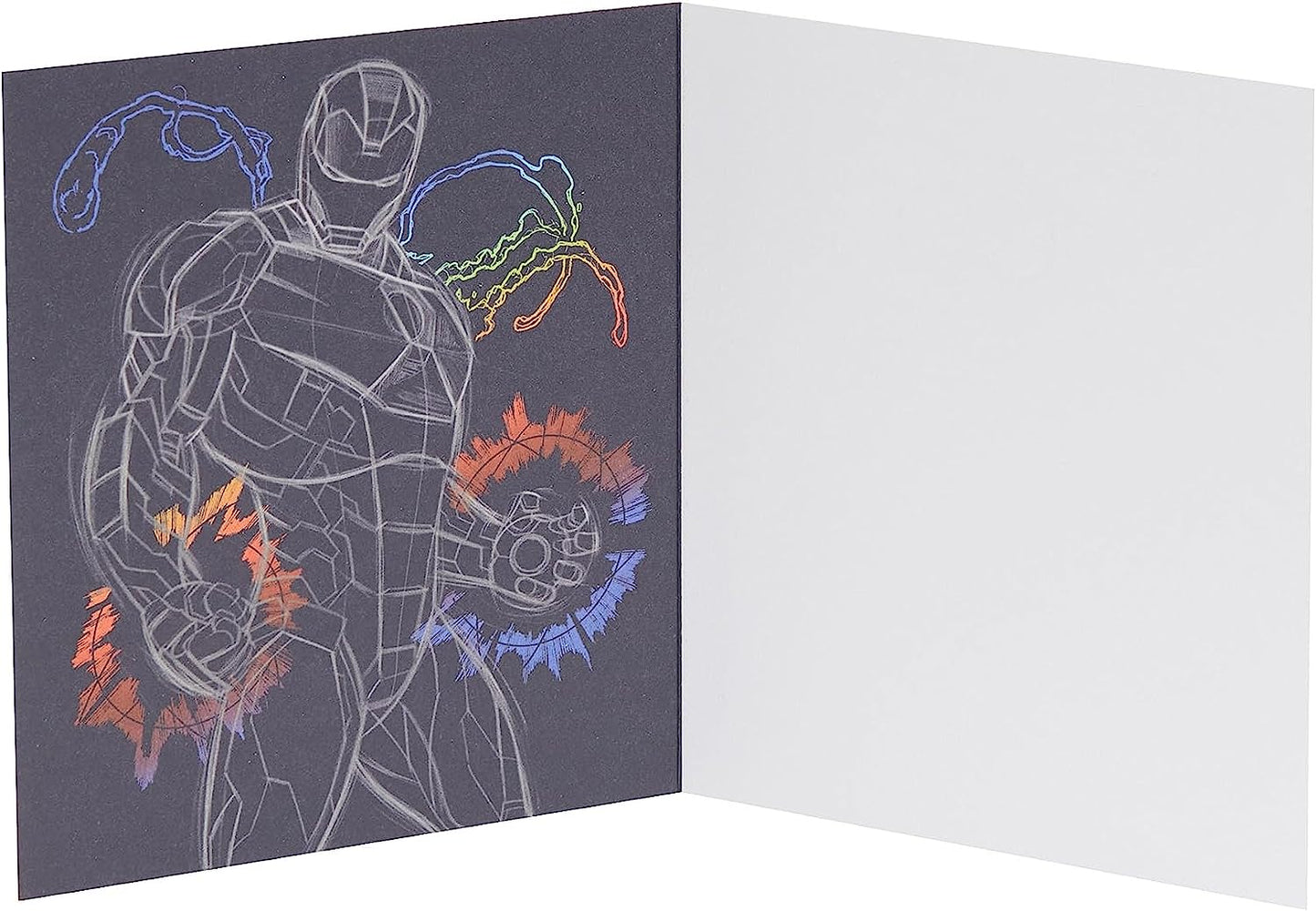 Marvel Shiny Design, With Iron-Man Blank Greetings Card