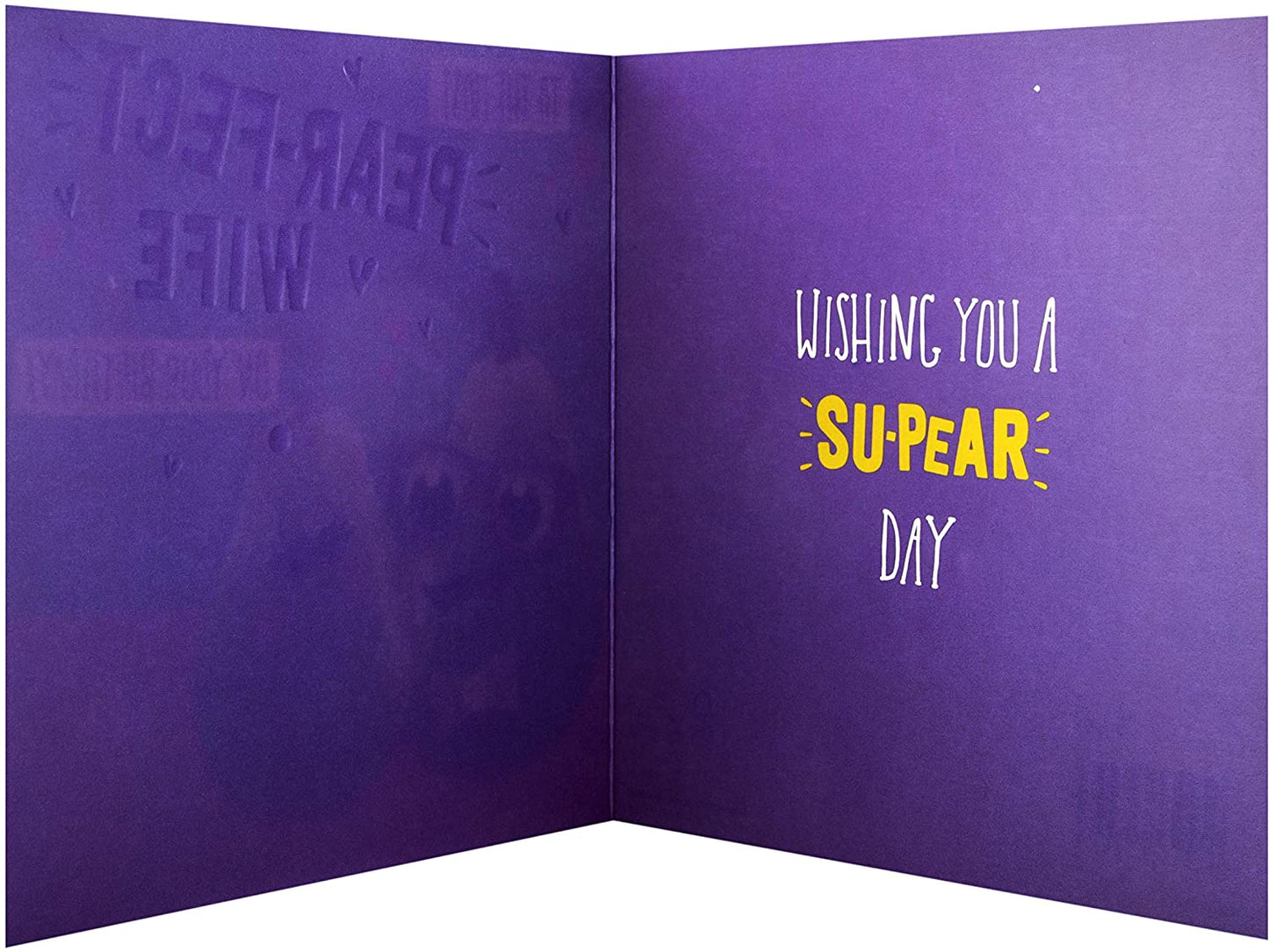 Fun Embossed Design Wife Birthday Card