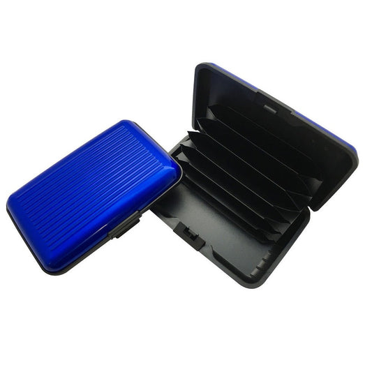 Blue Aluminium Credit Card Holder - Durable and Lightweight