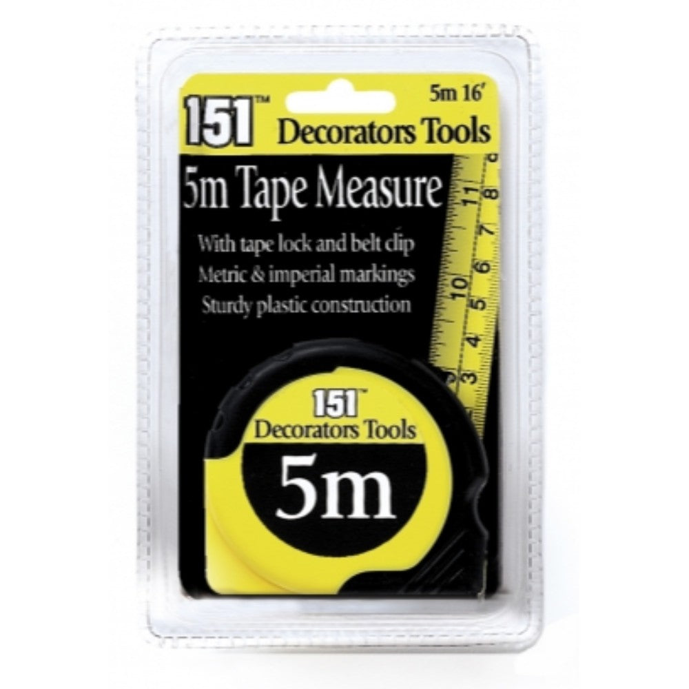 5M Tape Measure With Tape Lock & Belt Clip