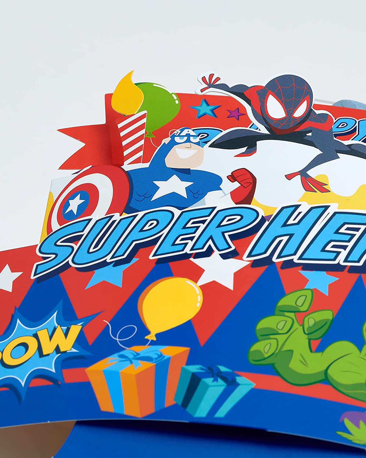 Fun Hero Pop-Up Design Marvel Birthday Boy Card