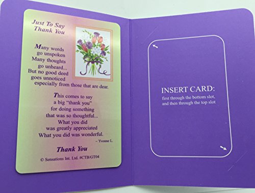 Just To Thank You Sentimental Keepsake Wallet Card