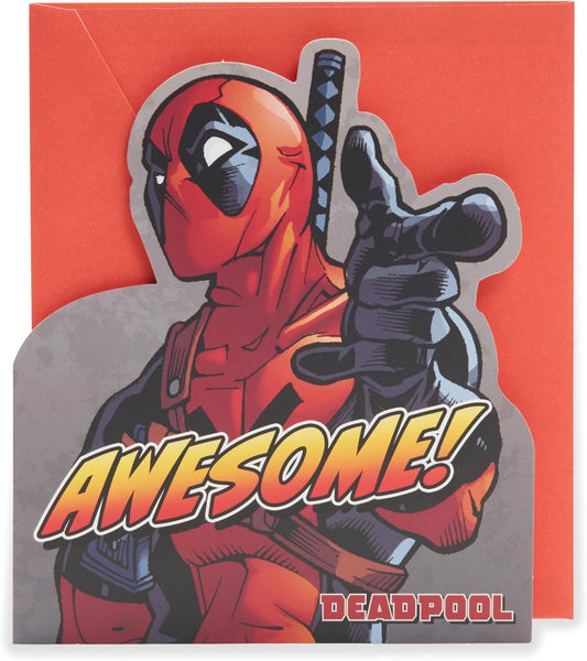 Marvel Deadpool Awesome Design Birthday Card for Him