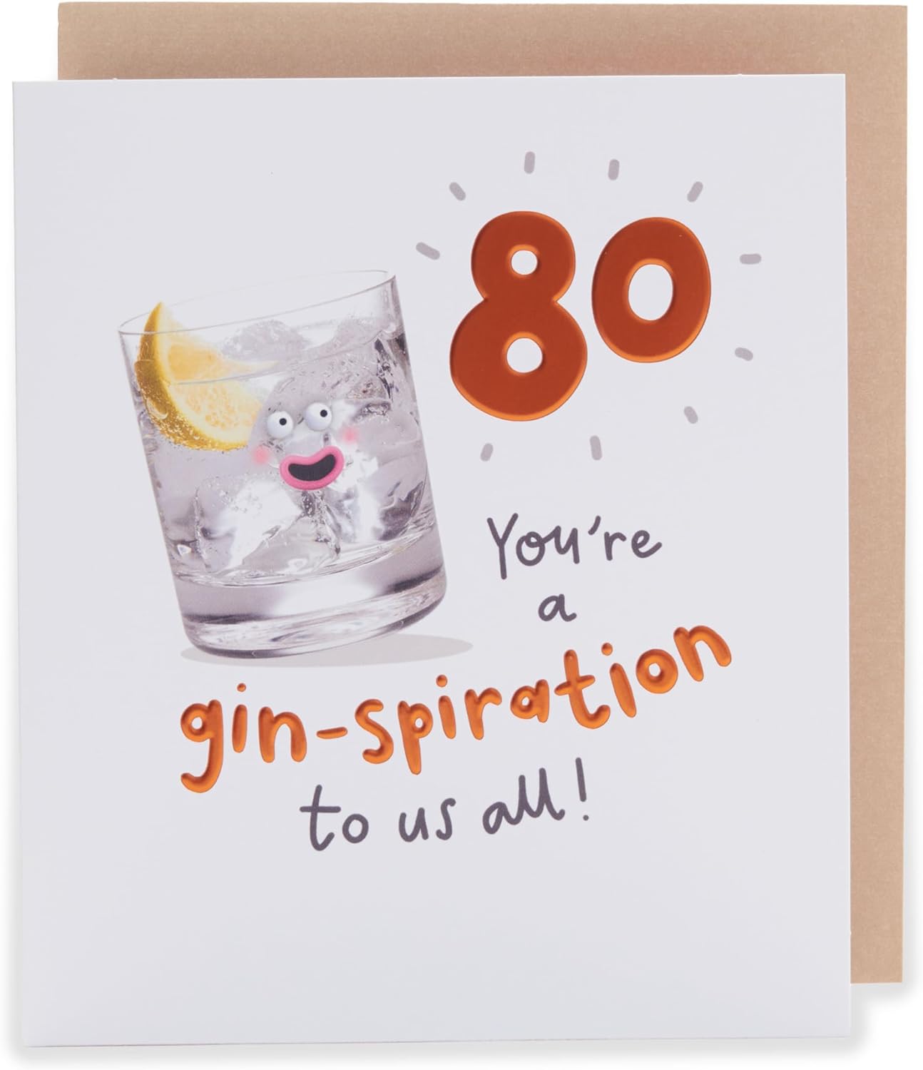 Gin-spiration to us all! Design 80th Birthday Card for Him/Her/Friend