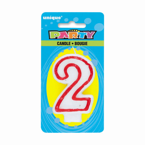 Number 2 Deluxe Birthday Candle