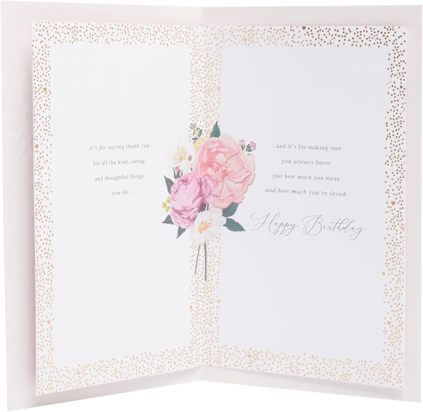 Pink Floral Design Mum Birthday Card