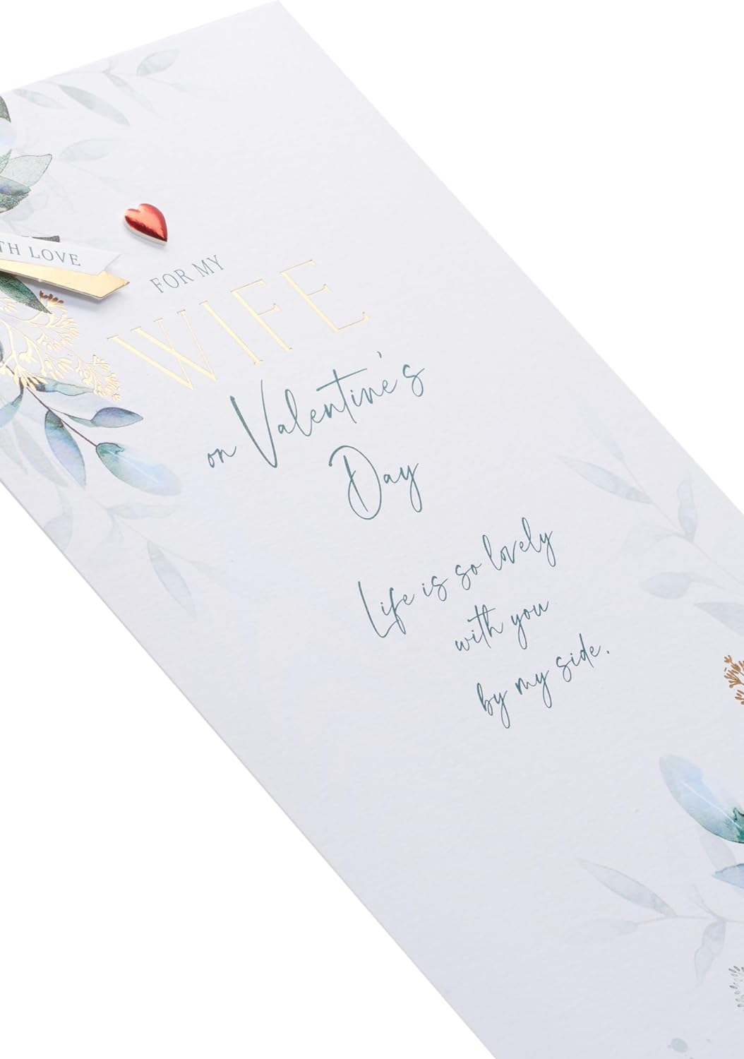 Beautiful Leaves Design Wife Valentine's Day Card