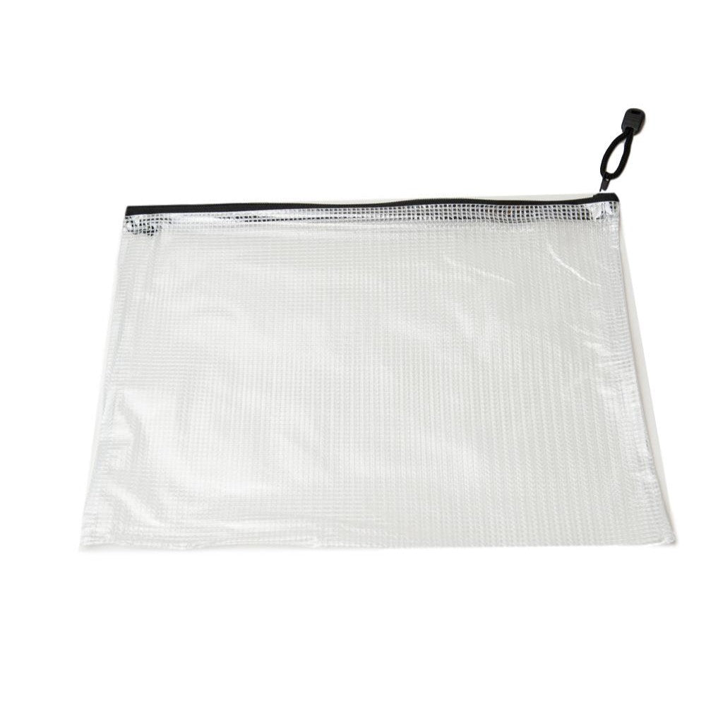 Pack of 12 A3 Black Zip Strong Mesh Bags - Tough Waterproof Storage