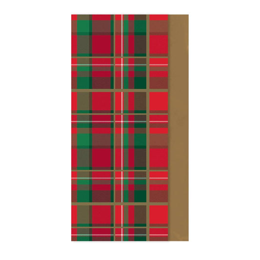 Pack of 8 Christmas Tartan Tissue Gift Papers