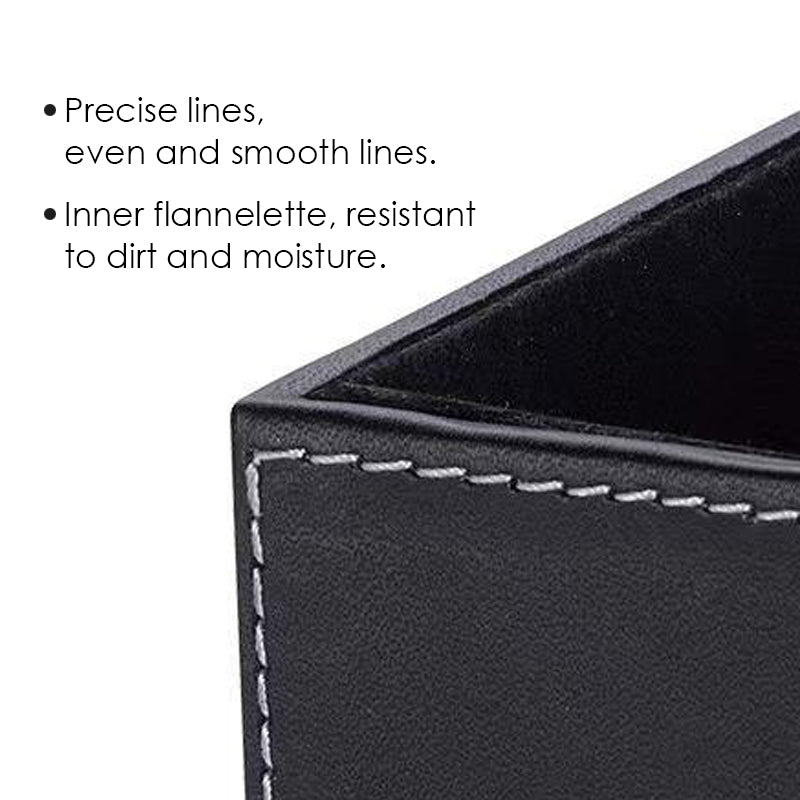 Black Desktop Organiser Stationery Pen Pot