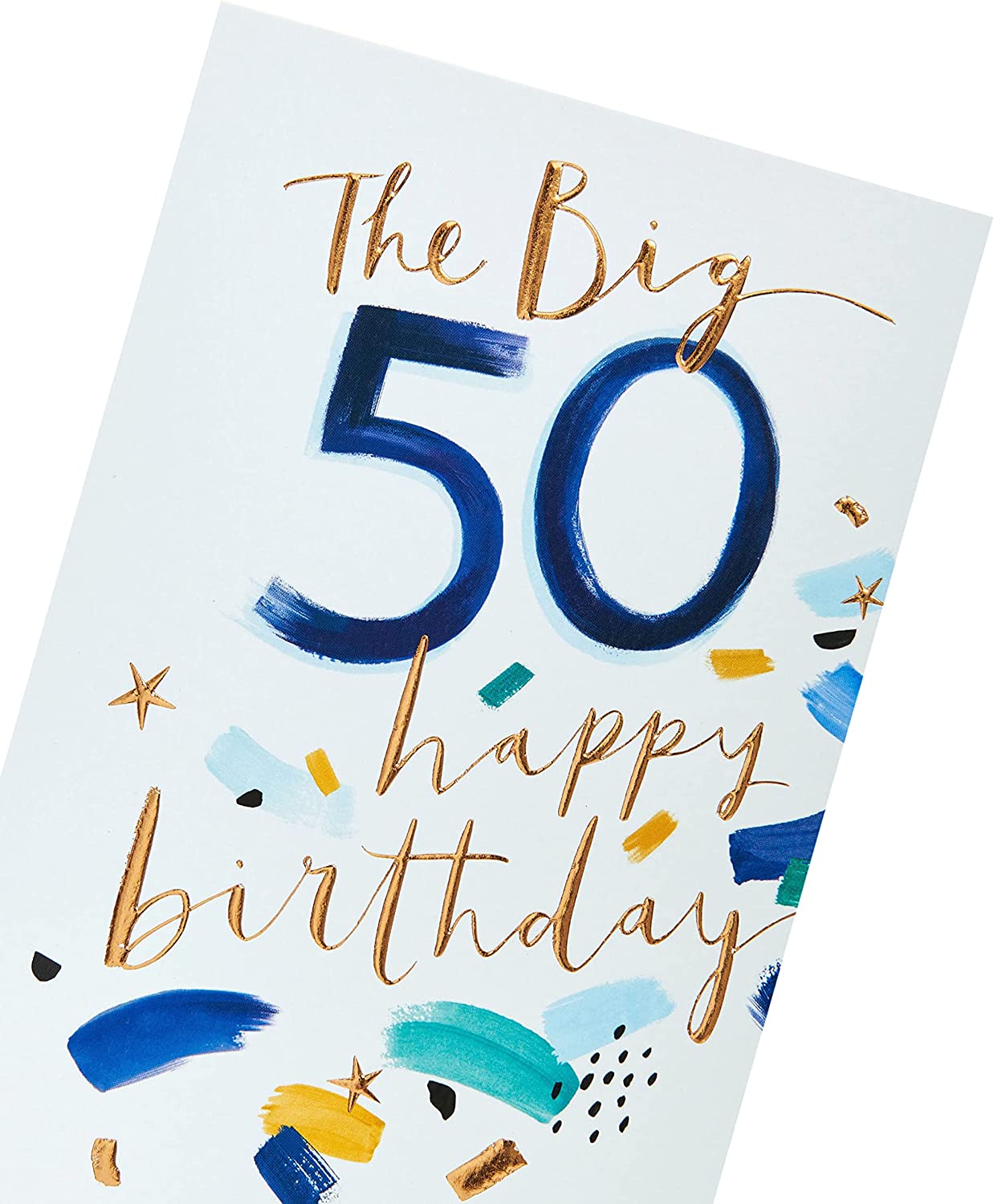 Copper Foils Details 50th Birthday Card