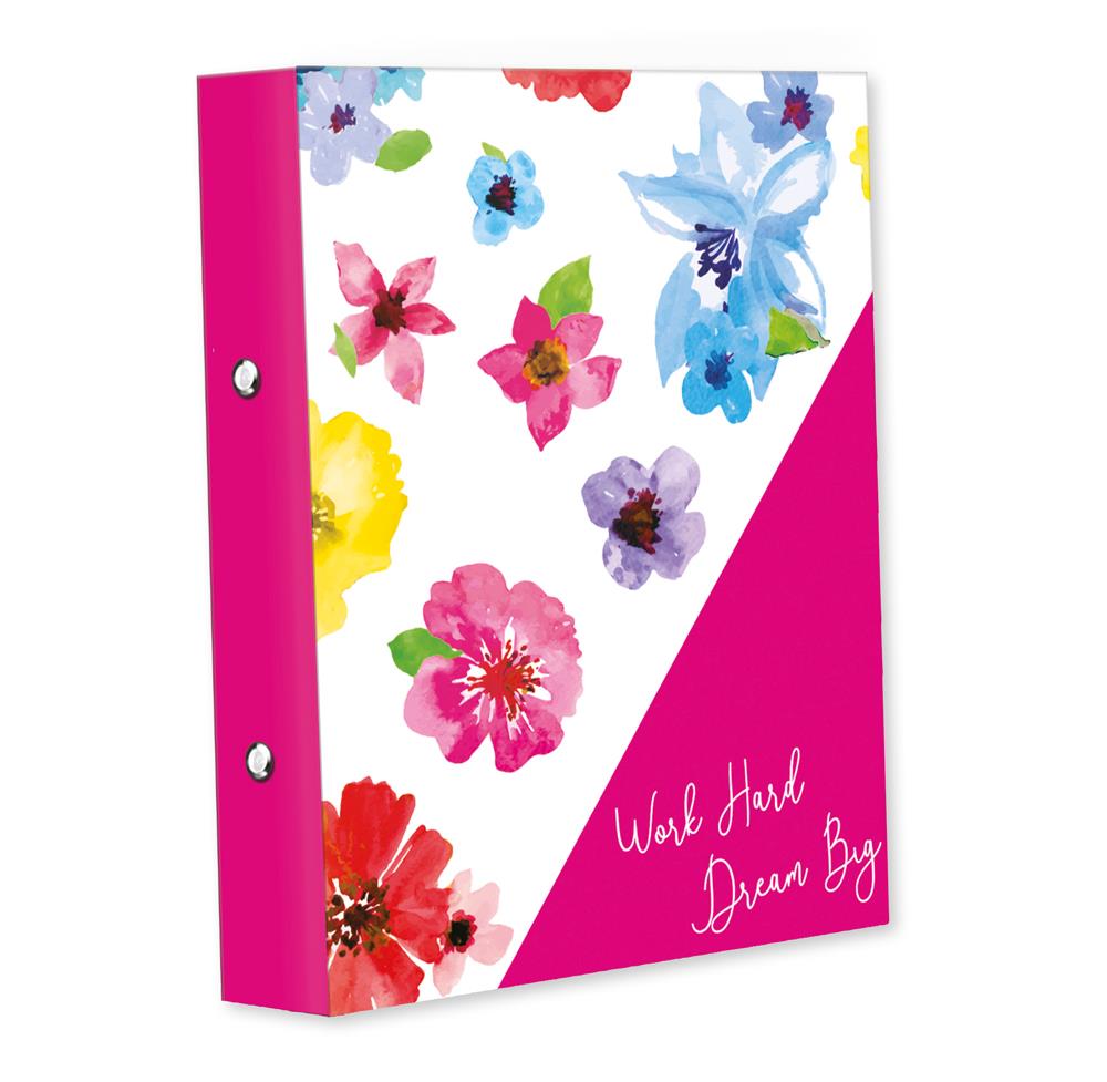 Pack of 10 A4 Floral Burst Ringbinders