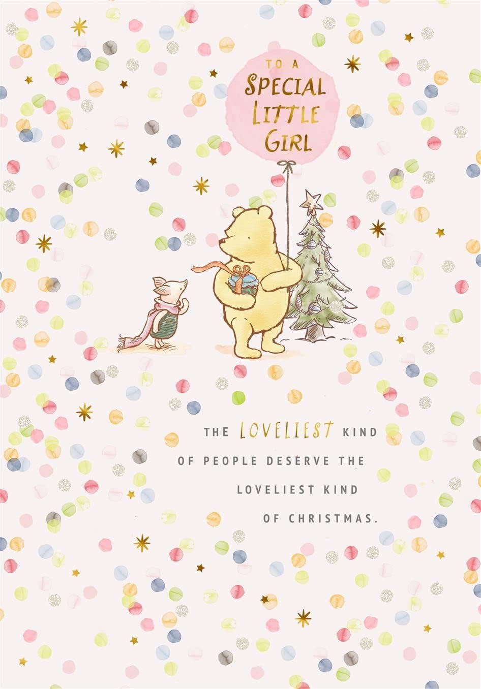 Disney Winnie the Pooh To a Special Little Girl Christmas Card