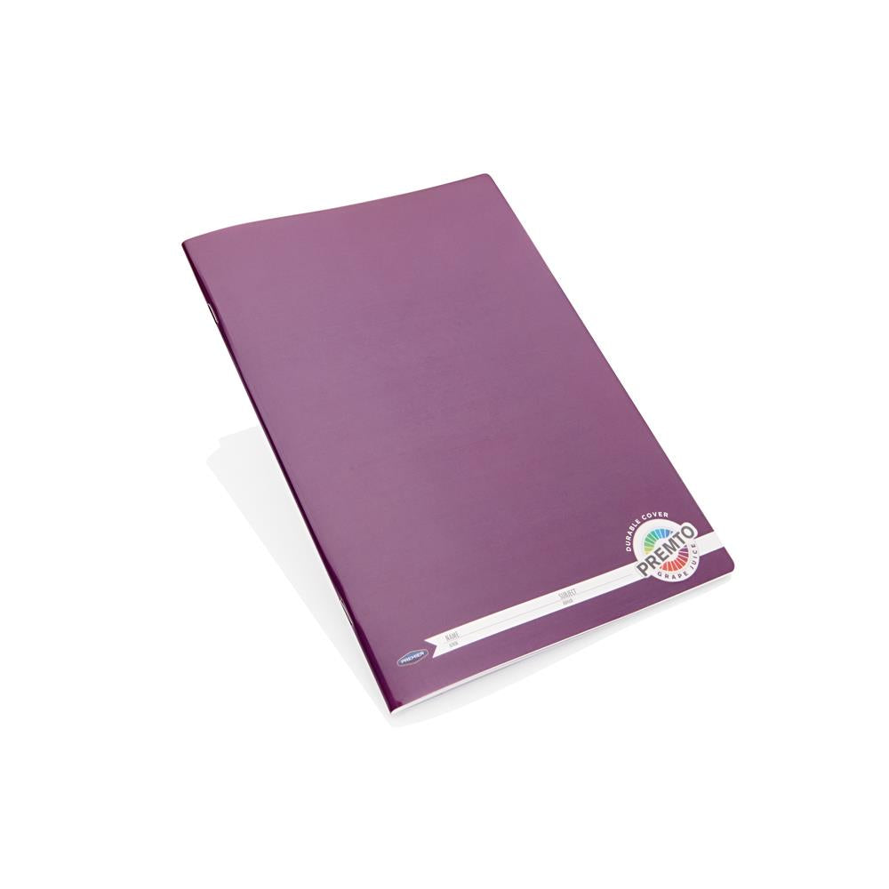 Pack of 6 A4 120 Pages Grape Juice Purple Durable Cover Manuscript Books by Premto