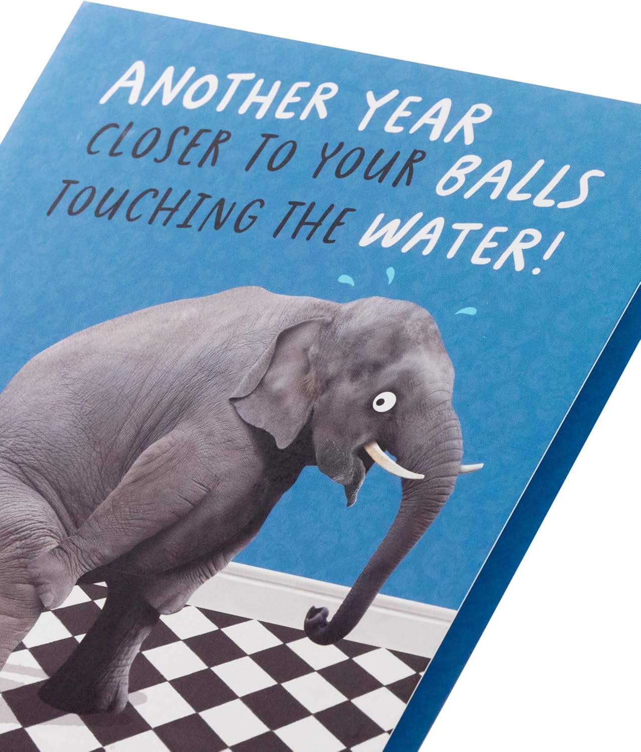 Funny Elephant & Toilet Design Birthday Card