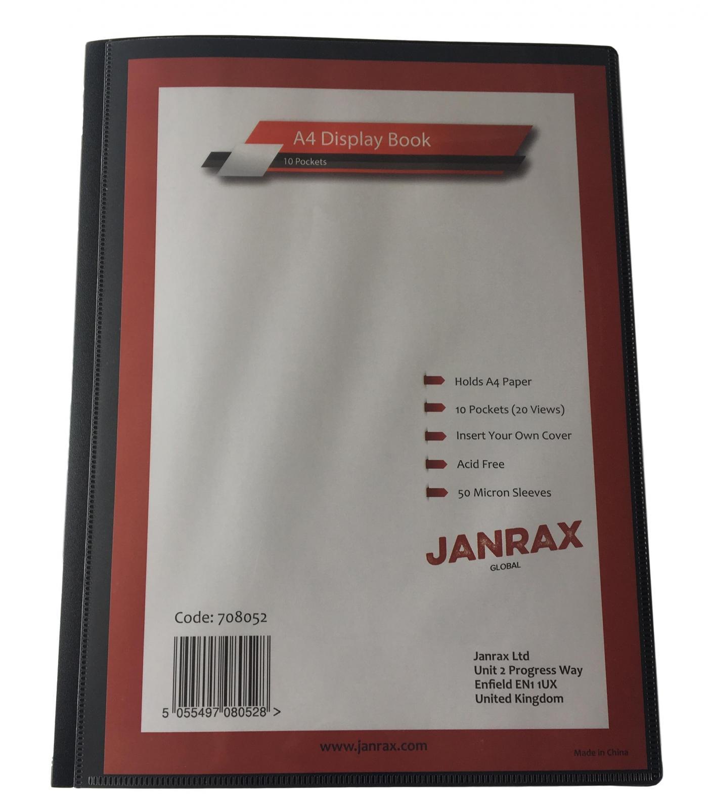 Janrax A4 Display Book 10 Pockets (20 Views)